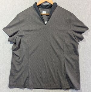 Callaway Opti-Dri V-Neck Golf Shirt Women's XXL Grey Black